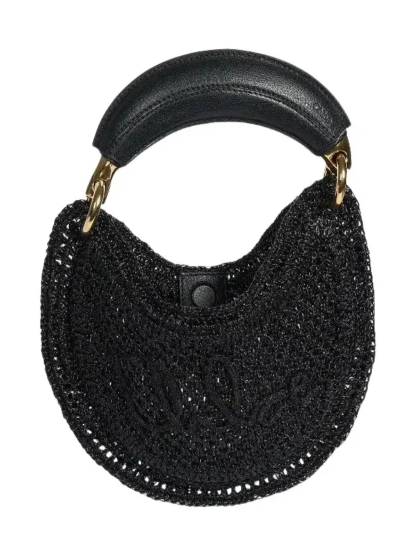Chloé Mini Summer Banana Glitter Crochet Top Handle Bag