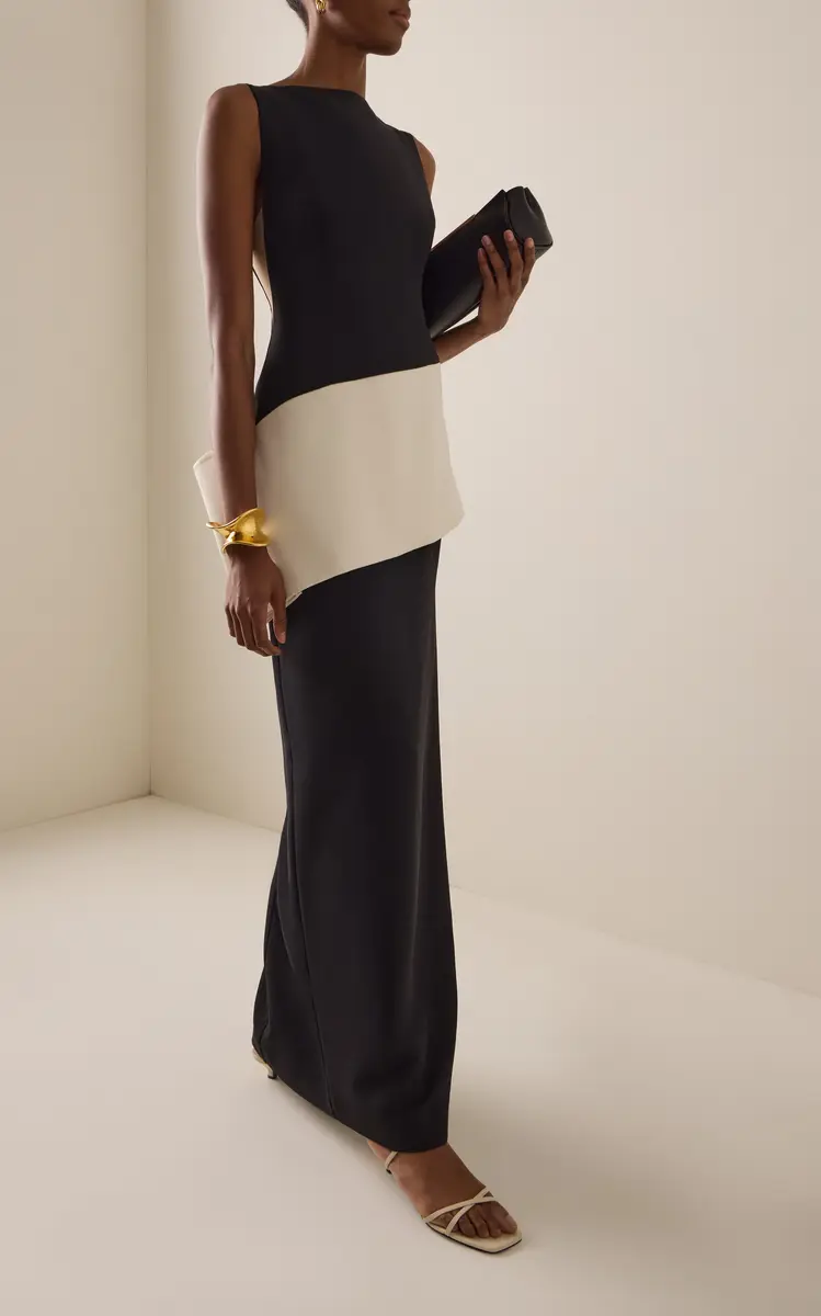 RACHEL GILBERT Exclusive Rick Color-Blocked Crepe Gown | Thumbnail 2 RACHEL GILBERT Exclusive Rick Color-Blocked Crepe Gown | Thumbnail 2