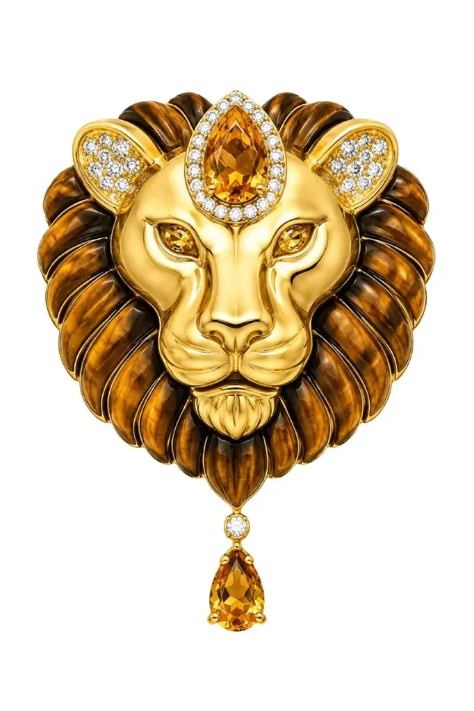 Diamond Lion Brooch Diamond Lion Brooch