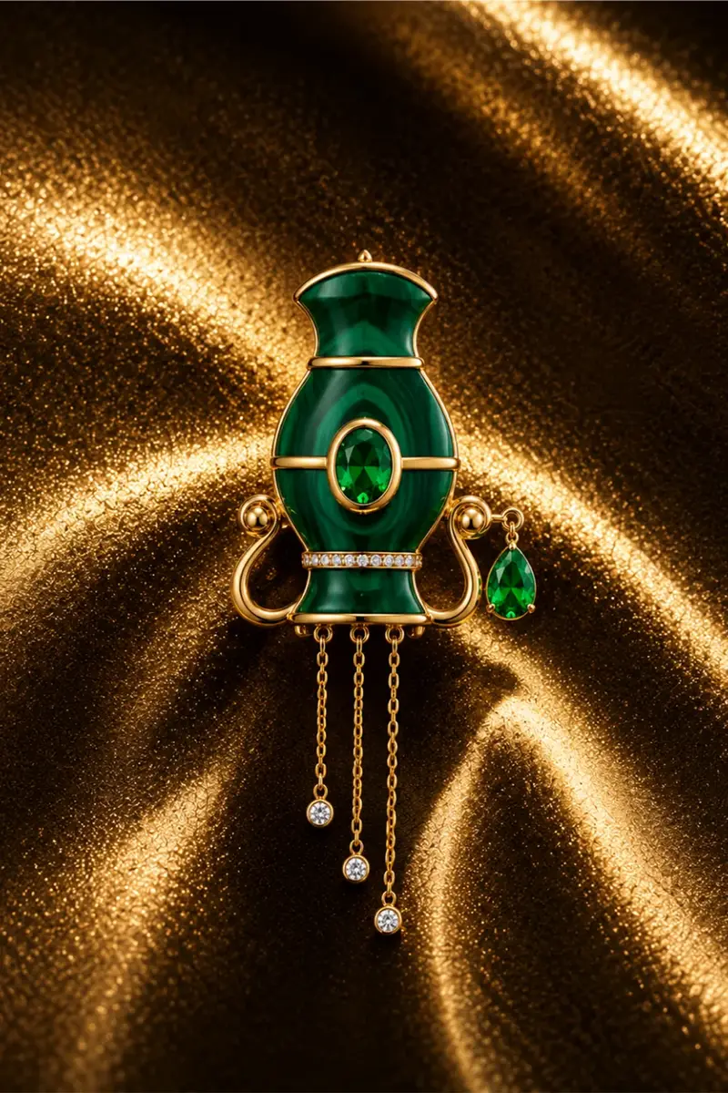 ANDREA MATOS LOPES Emerald Diamond Malch Bottle Brooch | Thumbnail 4 ANDREA MATOS LOPES Emerald Diamond Malch Bottle Brooch | Thumbnail 4