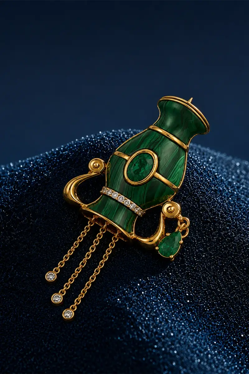 ANDREA MATOS LOPES Emerald Diamond Malch Bottle Brooch | Thumbnail 5 ANDREA MATOS LOPES Emerald Diamond Malch Bottle Brooch | Thumbnail 5