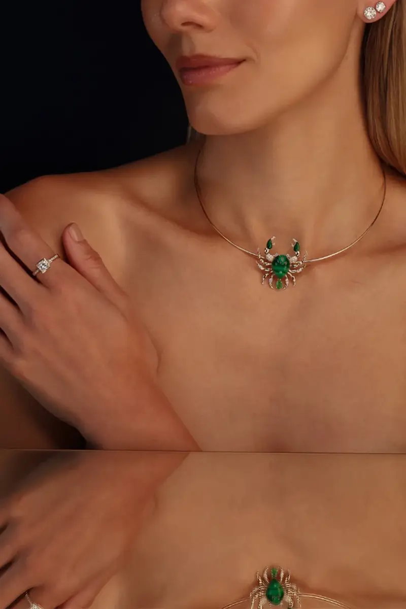 ANDREA MATOS LOPES Malachite Emerald Crab Brooch | Thumbnail 3 ANDREA MATOS LOPES Malachite Emerald Crab Brooch | Thumbnail 3