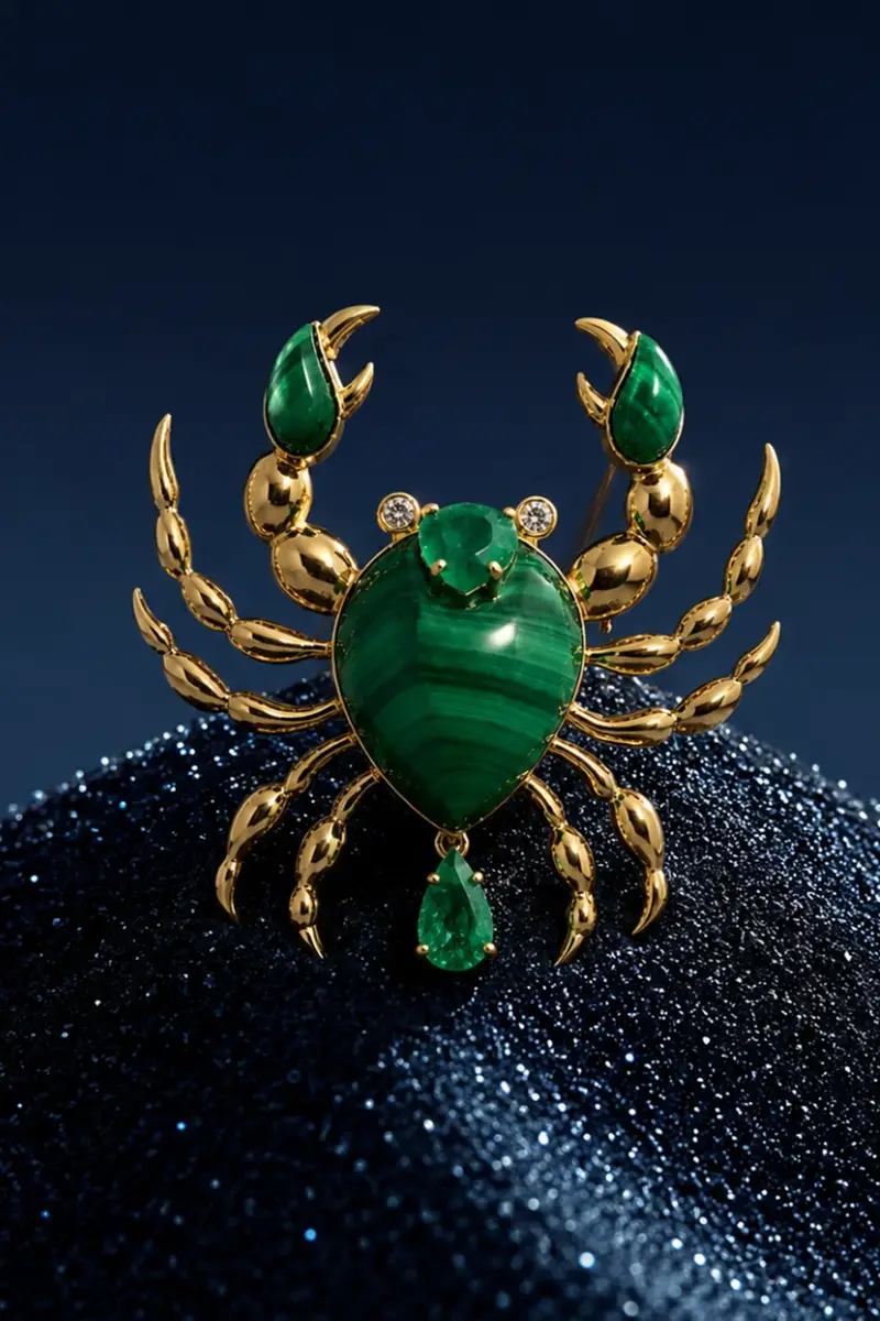 ANDREA MATOS LOPES Malachite Emerald Crab Brooch | Thumbnail 5 ANDREA MATOS LOPES Malachite Emerald Crab Brooch | Thumbnail 5