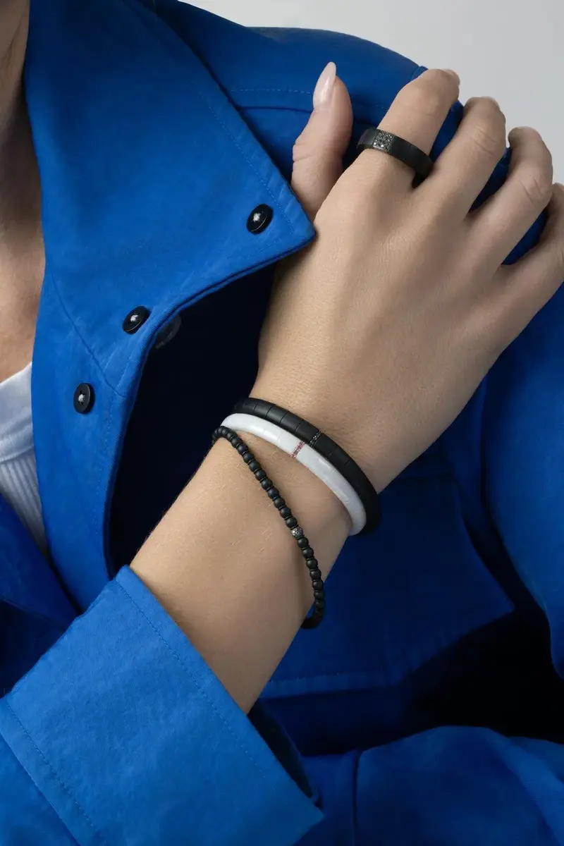ROBERTO DEMEGLIO One Diamond Matte Pura Stretch Bracelet | Thumbnail 2 ROBERTO DEMEGLIO One Diamond Matte Pura Stretch Bracelet | Thumbnail 2