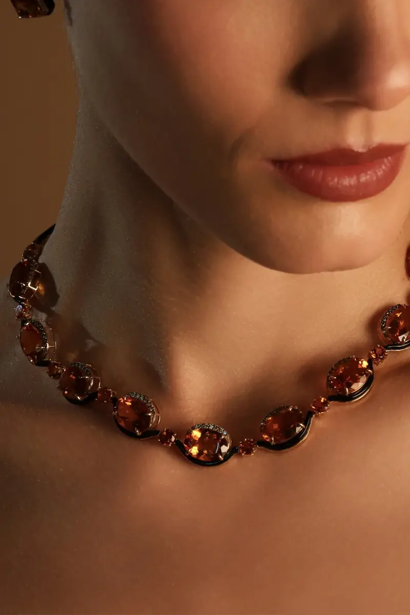 ANDREA MATOS LOPES Onyx Citrine Diamond Necklace | Thumbnail 2 ANDREA MATOS LOPES Onyx Citrine Diamond Necklace | Thumbnail 2