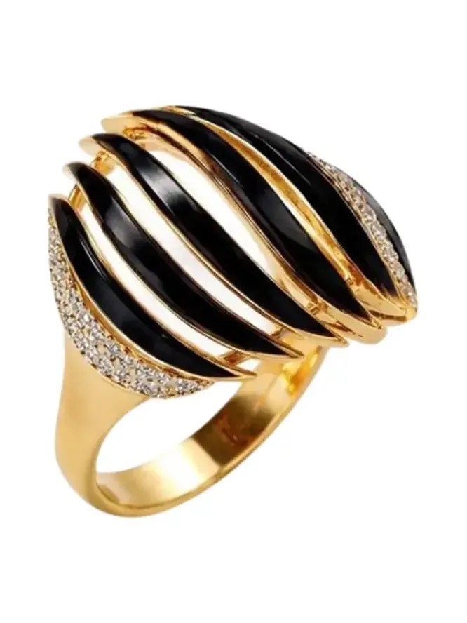 Onyx Diamond Ring