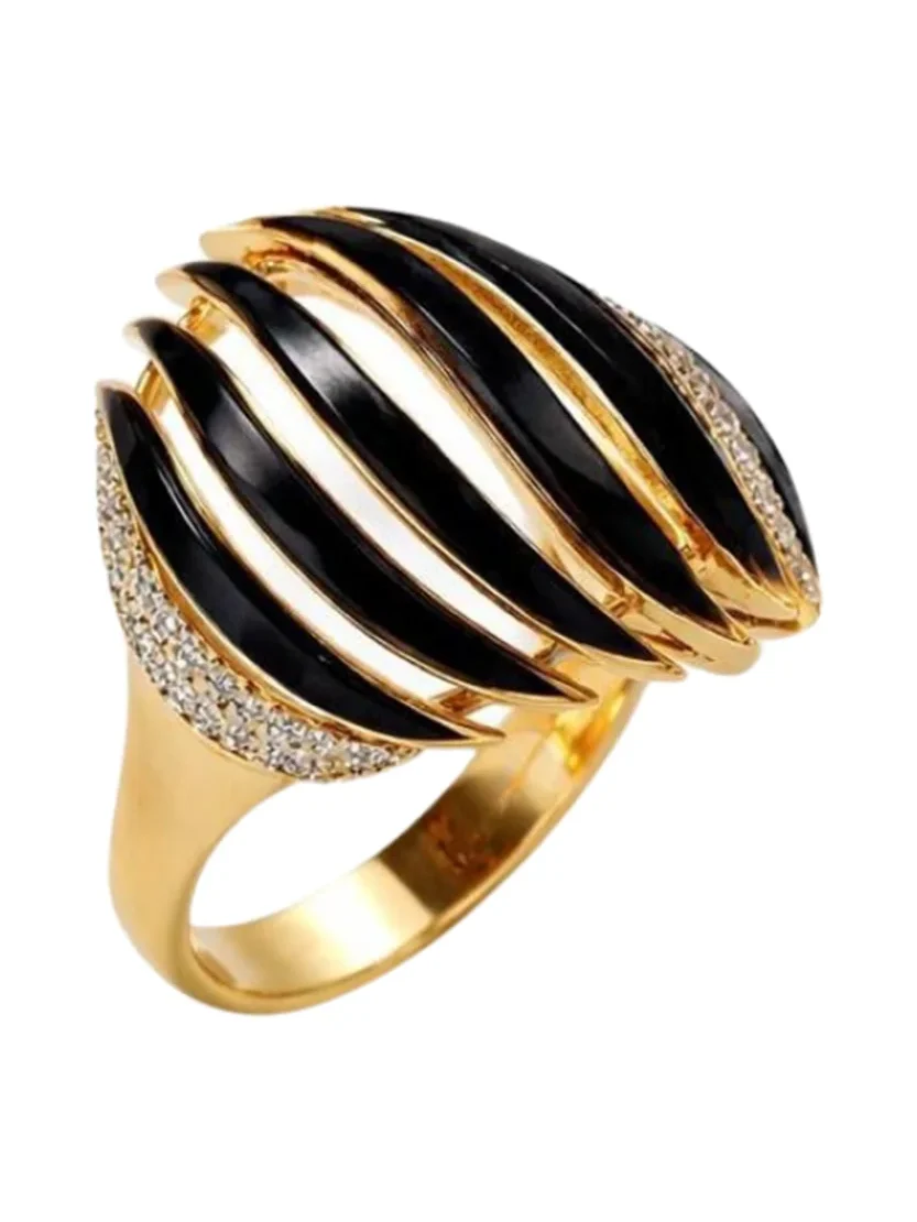 ANDREA MATOS LOPES Onyx Diamond Ring