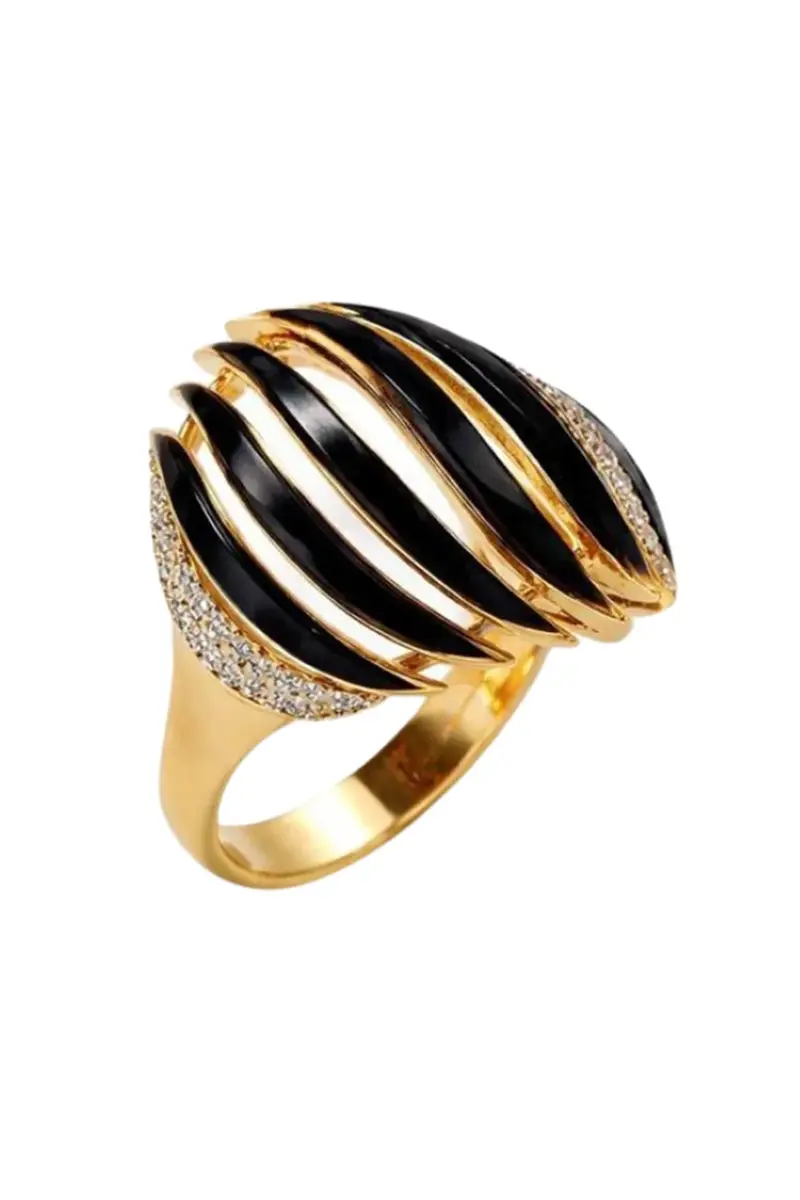 Onyx Diamond Ring