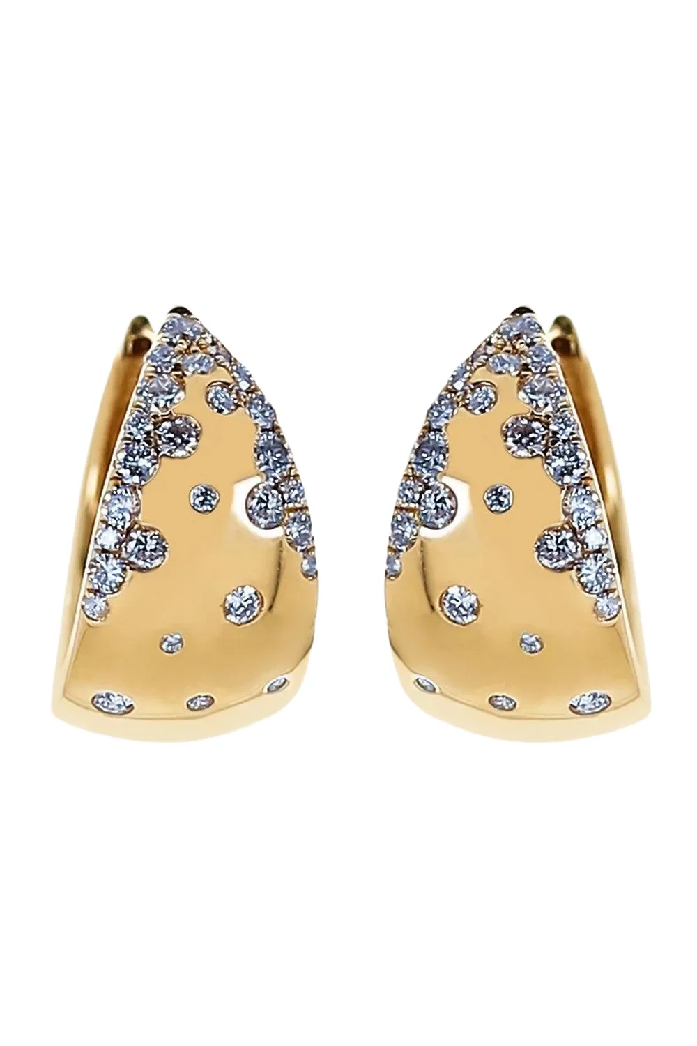 SOFIA LAROUSSI Diamond Scatter Hoop Earrings