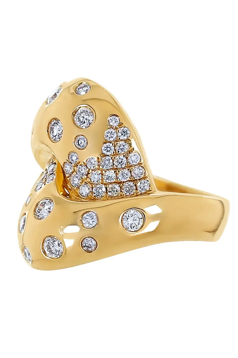 SOFIA LAROUSSI Diamond Scattered Interlock Ring | Thumbnail 2 SOFIA LAROUSSI Diamond Scattered Interlock Ring | Thumbnail 2