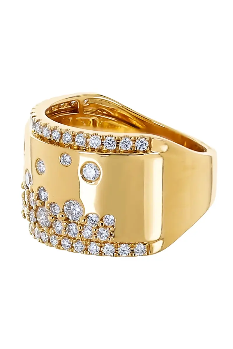 SOFIA LAROUSSI Diamond Scattered Wide Ring | Thumbnail 2 SOFIA LAROUSSI Diamond Scattered Wide Ring | Thumbnail 2