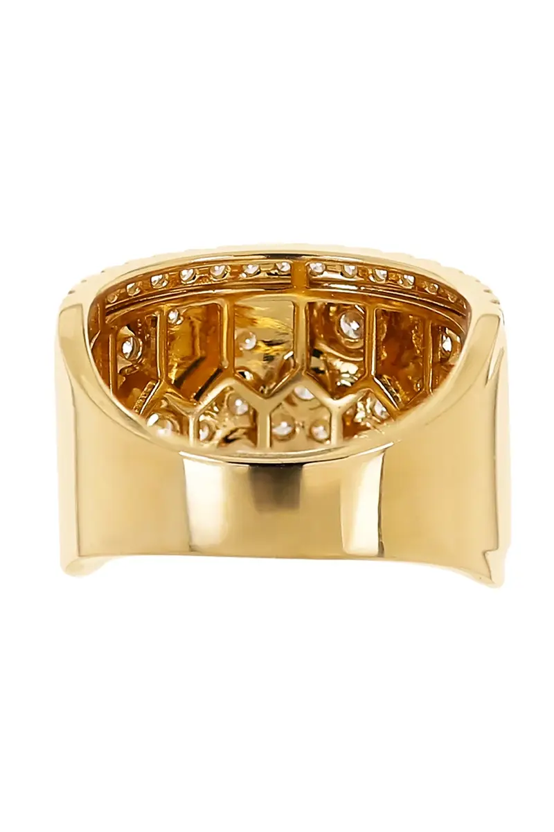 SOFIA LAROUSSI Diamond Scattered Wide Ring | Thumbnail 3 SOFIA LAROUSSI Diamond Scattered Wide Ring | Thumbnail 3