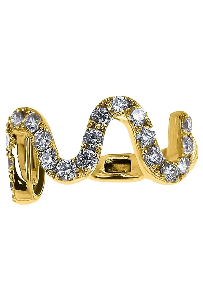 Diamond Wave Ear Cuff Diamond Wave Ear Cuff