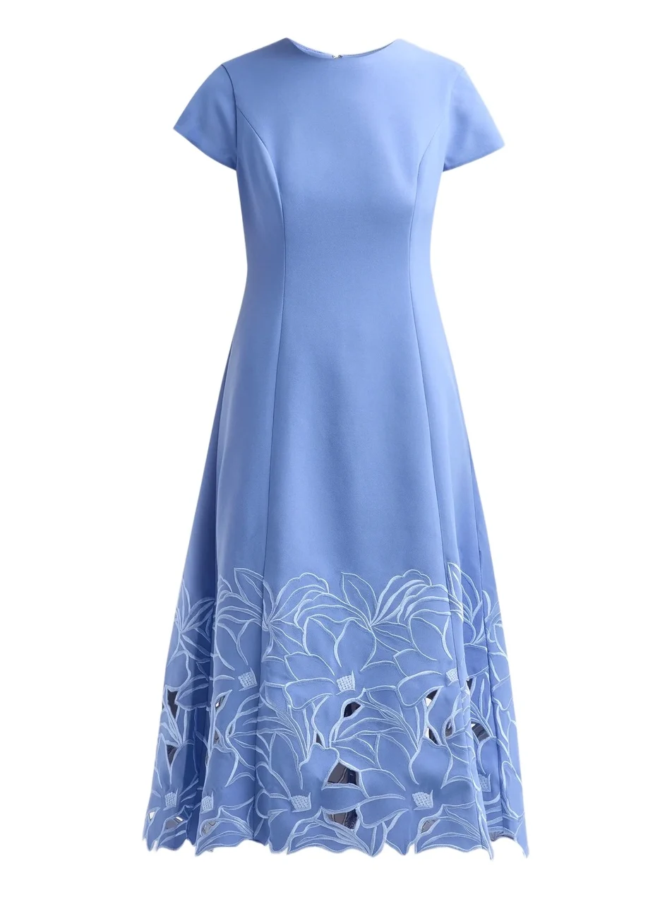 Women's Paola Embroidered-Hem Midi Dress Women's Paola Embroidered-Hem Midi Dress