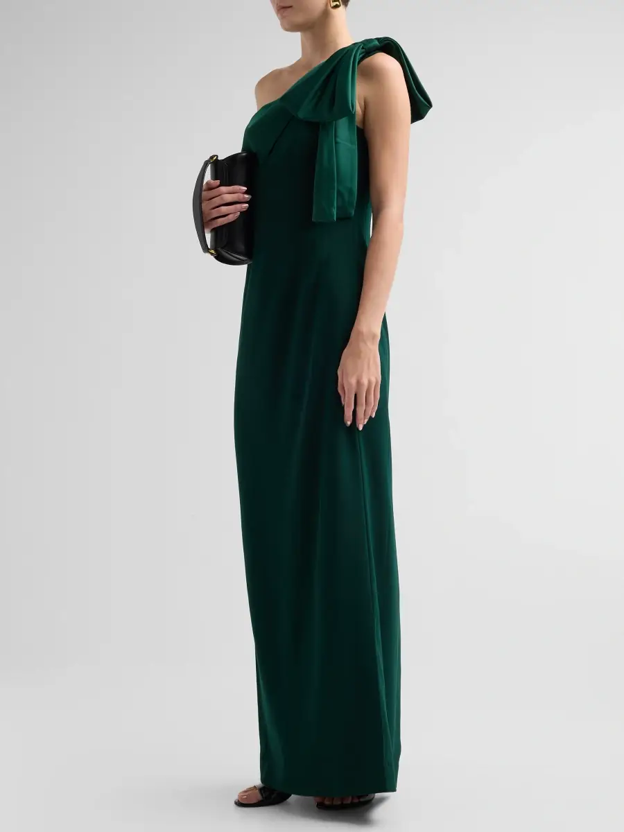 Noir Sachin & Babi Women's Estrella Draped Bow One-Shoulder Gown | Thumbnail 4 Noir Sachin & Babi Women's Estrella Draped Bow One-Shoulder Gown | Thumbnail 4