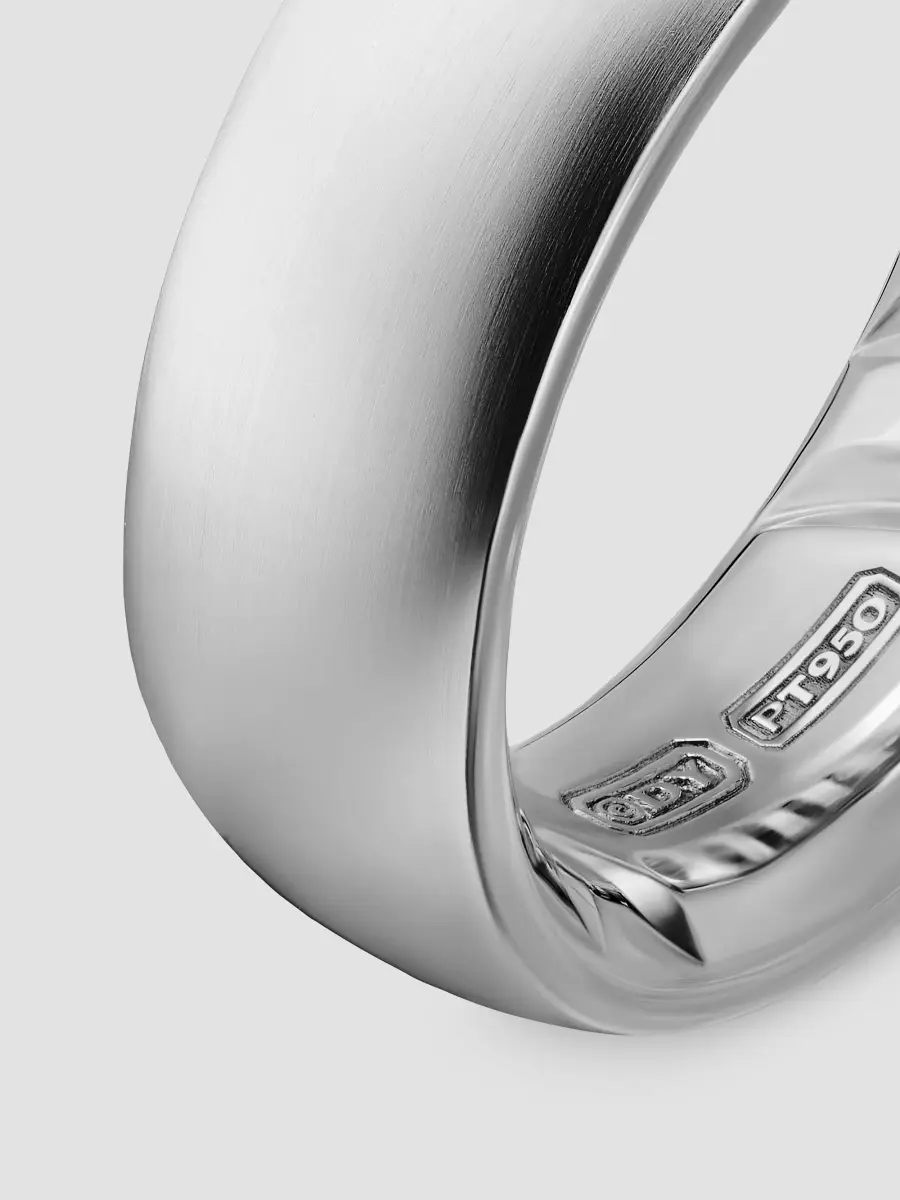 David Yurman Men's Streamline Band Ring in Platinum, 7.6MM - Silver | Thumbnail 4 David Yurman Men's Streamline Band Ring in Platinum, 7.6MM - Silver | Thumbnail 4