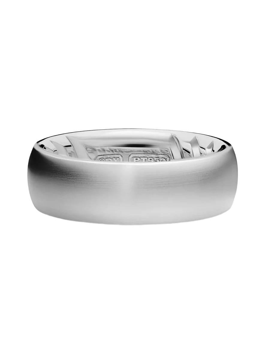 Men's Streamline Band Ring in Platinum, 7.6MM - Silver Men's Streamline Band Ring in Platinum, 7.6MM - Silver
