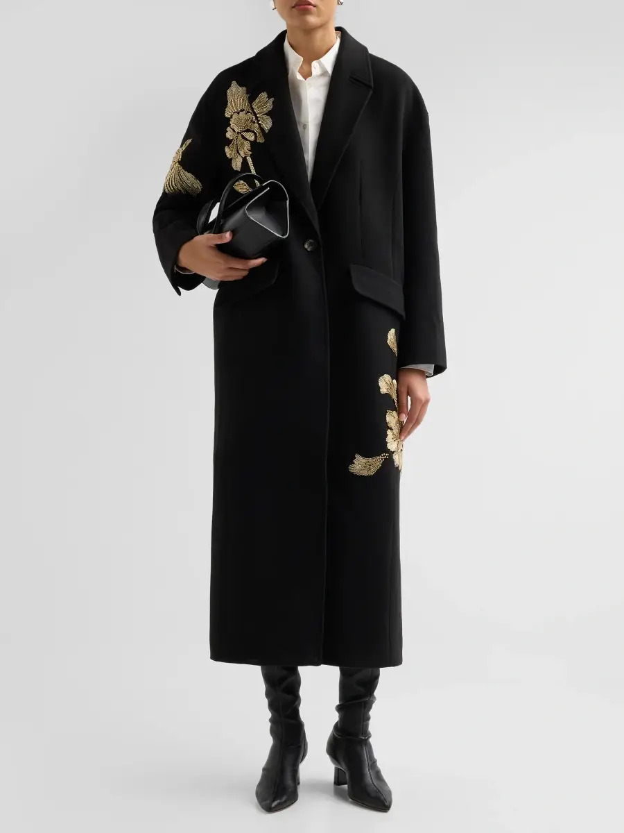 Cinq à Sept Women's Lilienne Embroidered Floral Coat | Thumbnail 2 Cinq à Sept Women's Lilienne Embroidered Floral Coat | Thumbnail 2