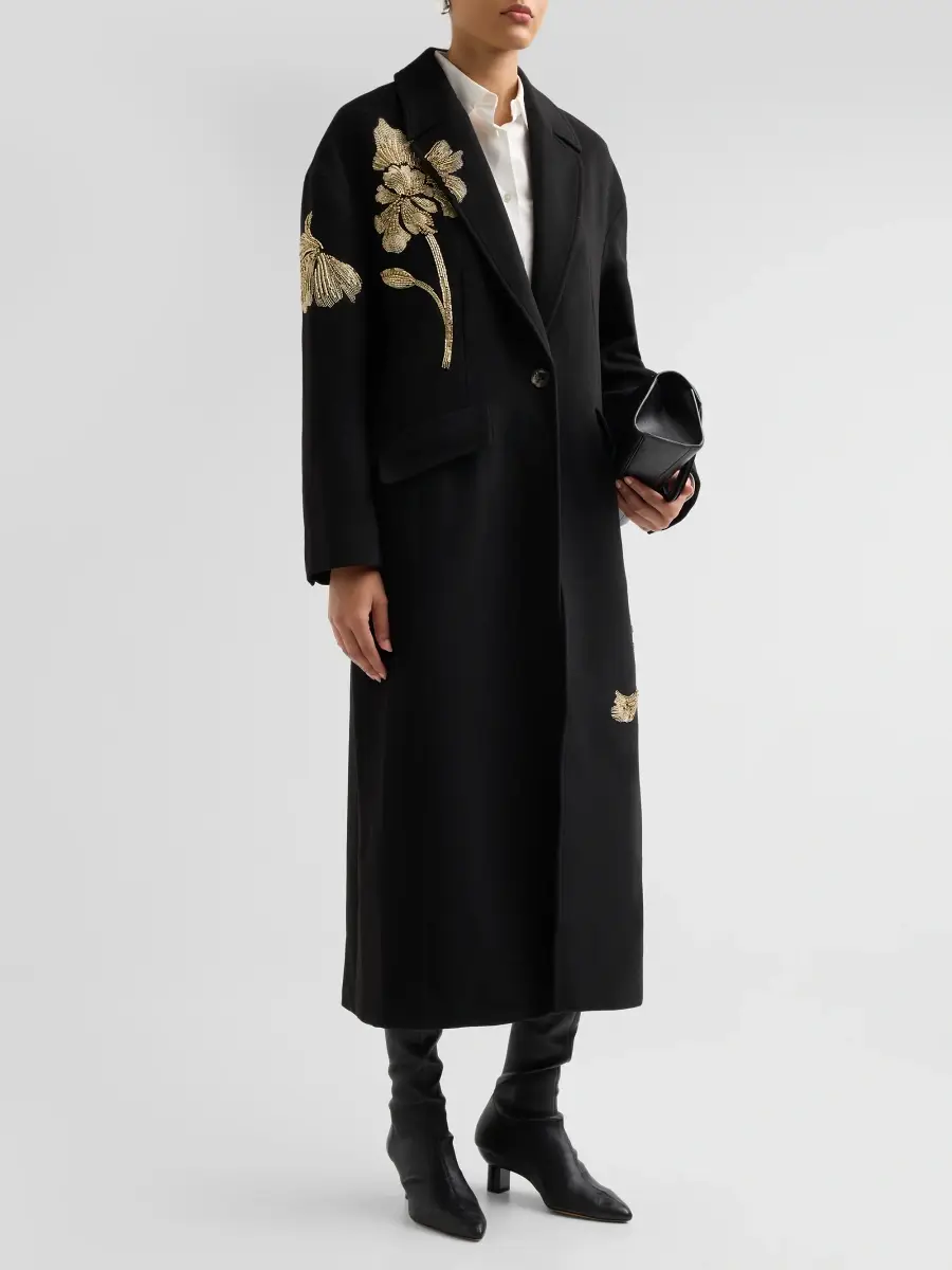 Cinq à Sept Women's Lilienne Embroidered Floral Coat | Thumbnail 4 Cinq à Sept Women's Lilienne Embroidered Floral Coat | Thumbnail 4
