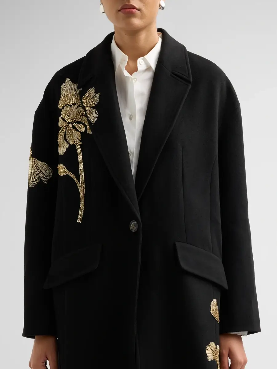 Cinq à Sept Women's Lilienne Embroidered Floral Coat | Thumbnail 5 Cinq à Sept Women's Lilienne Embroidered Floral Coat | Thumbnail 5