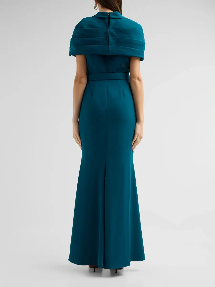BADGLEY MISCHKA Women's Draped Belted Gown | Thumbnail 3 BADGLEY MISCHKA Women's Draped Belted Gown | Thumbnail 3