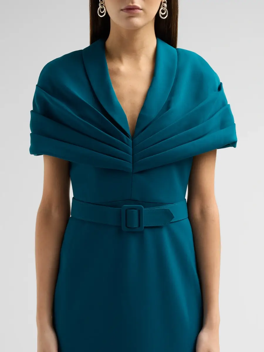 BADGLEY MISCHKA Women's Draped Belted Gown | Thumbnail 5 BADGLEY MISCHKA Women's Draped Belted Gown | Thumbnail 5