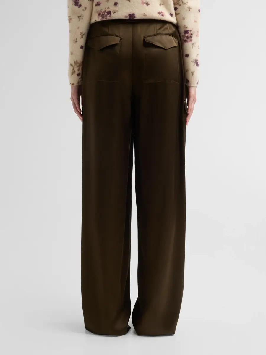 Vince Women's Satin Utility High-Waist Trousers | Thumbnail 3 Vince Women's Satin Utility High-Waist Trousers | Thumbnail 3