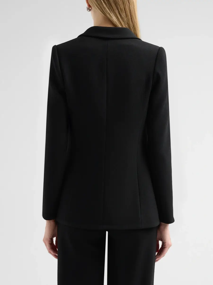 Teri Jon by Rickie Freeman Women's Embellished Crepe Blazer | Thumbnail 3 Teri Jon by Rickie Freeman Women's Embellished Crepe Blazer | Thumbnail 3