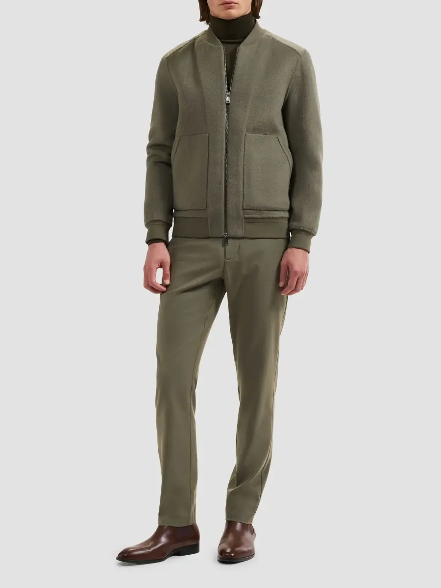 Bugatchi Men's Wool-Blend Bomber Jacket | Thumbnail 2 Bugatchi Men's Wool-Blend Bomber Jacket | Thumbnail 2