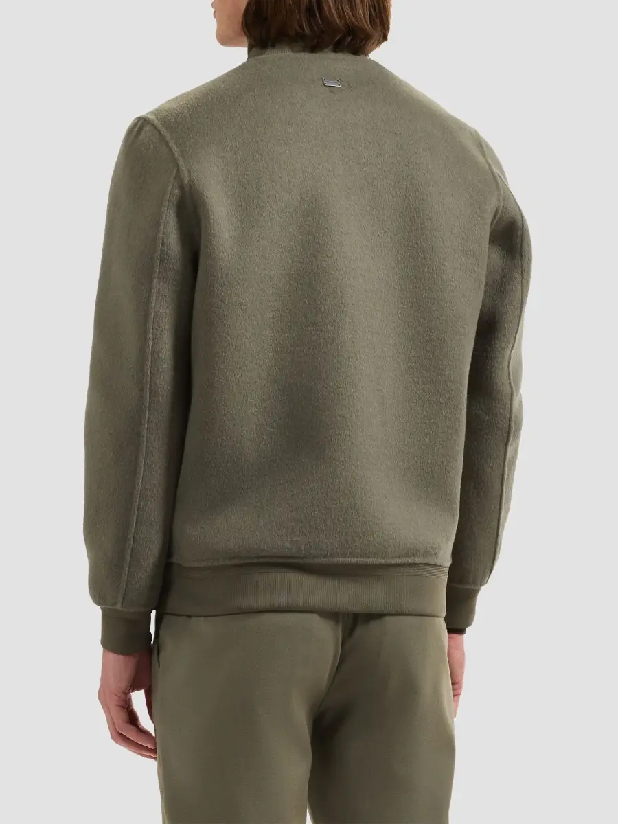 Bugatchi Men's Wool-Blend Bomber Jacket | Thumbnail 3 Bugatchi Men's Wool-Blend Bomber Jacket | Thumbnail 3