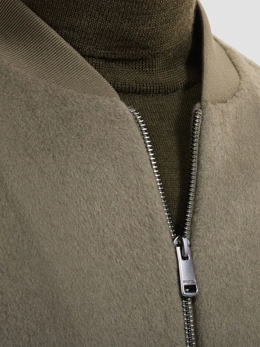 Bugatchi Men's Wool-Blend Bomber Jacket | Thumbnail 5 Bugatchi Men's Wool-Blend Bomber Jacket | Thumbnail 5