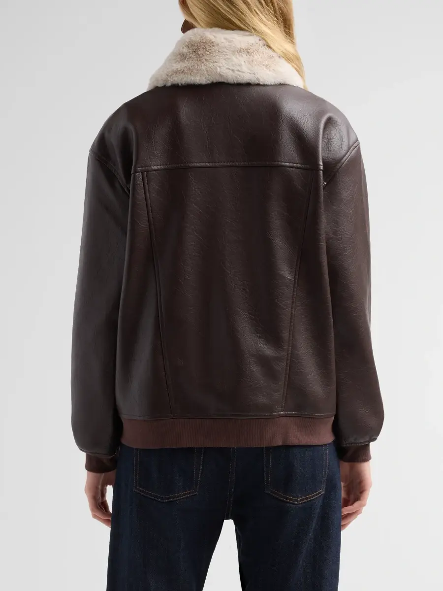 Generation Love Women's Allison Faux Leather Bomber Jacket | Thumbnail 3 Generation Love Women's Allison Faux Leather Bomber Jacket | Thumbnail 3