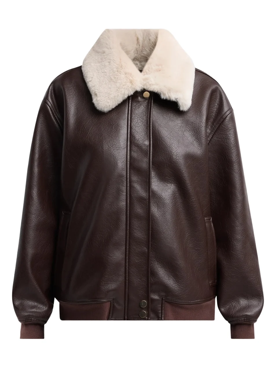 Women's Allison Faux Leather Bomber Jacket Women's Allison Faux Leather Bomber Jacket
