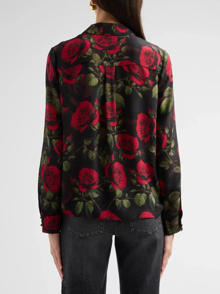 Alice + Olivia Women's Willa Rogue Roma Silk Shirt | Thumbnail 3