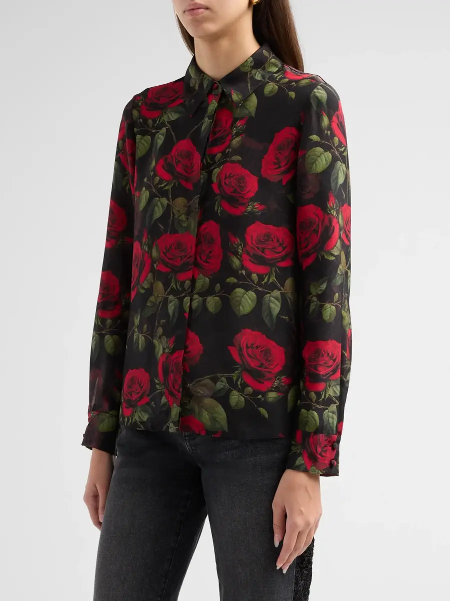 Alice + Olivia Women's Willa Rogue Roma Silk Shirt | Thumbnail 4