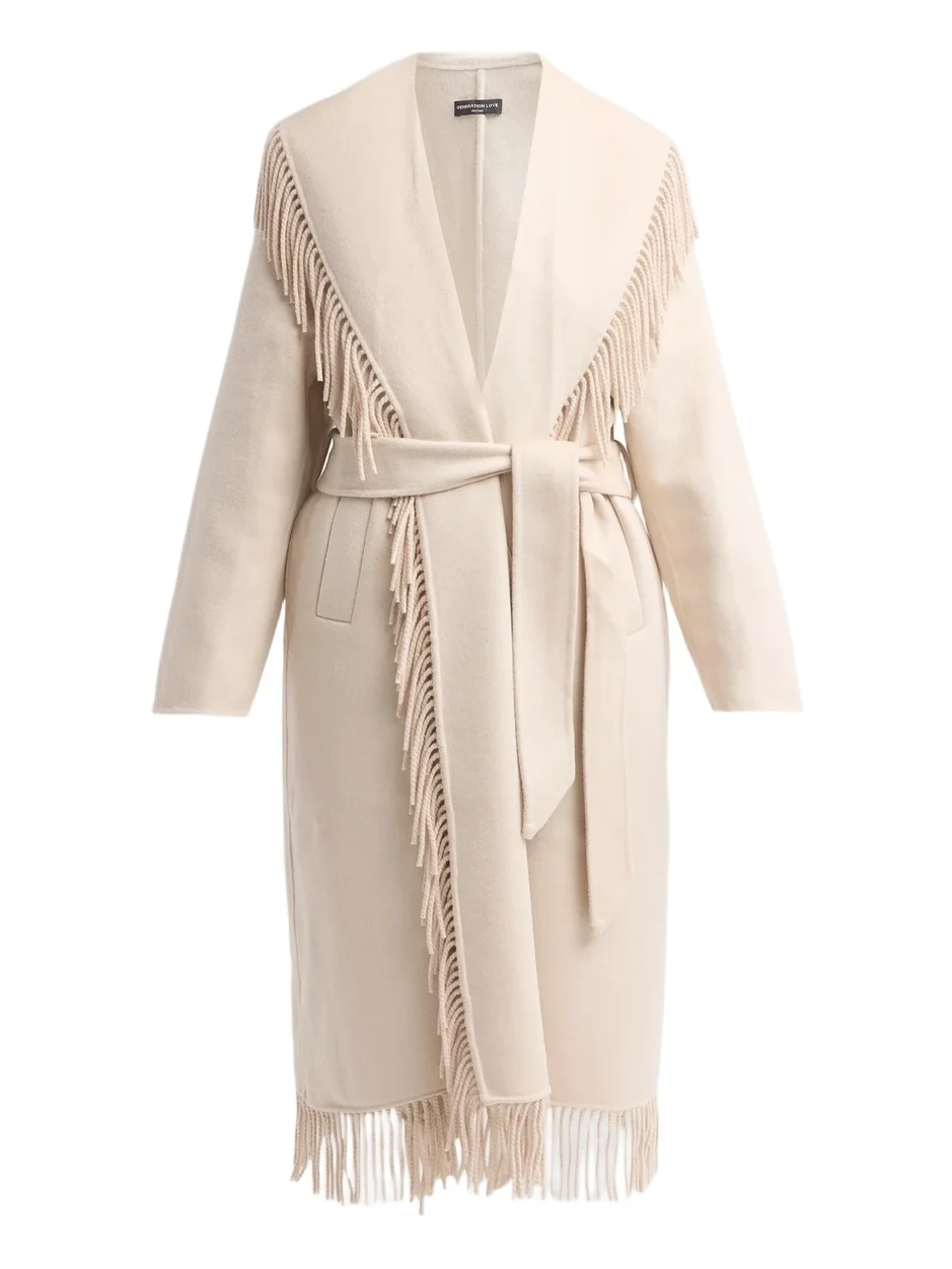 Generation Love Women's Jenny Wool-Blend Fringe Coat