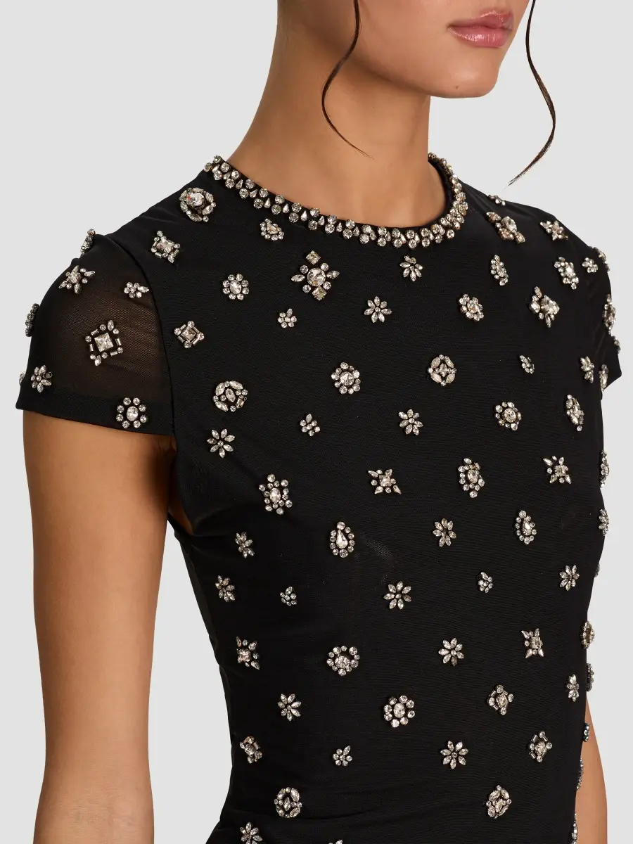 Alice + Olivia Women's Tess Crystal-Embellished T-Shirt | Thumbnail 5 Alice + Olivia Women's Tess Crystal-Embellished T-Shirt | Thumbnail 5