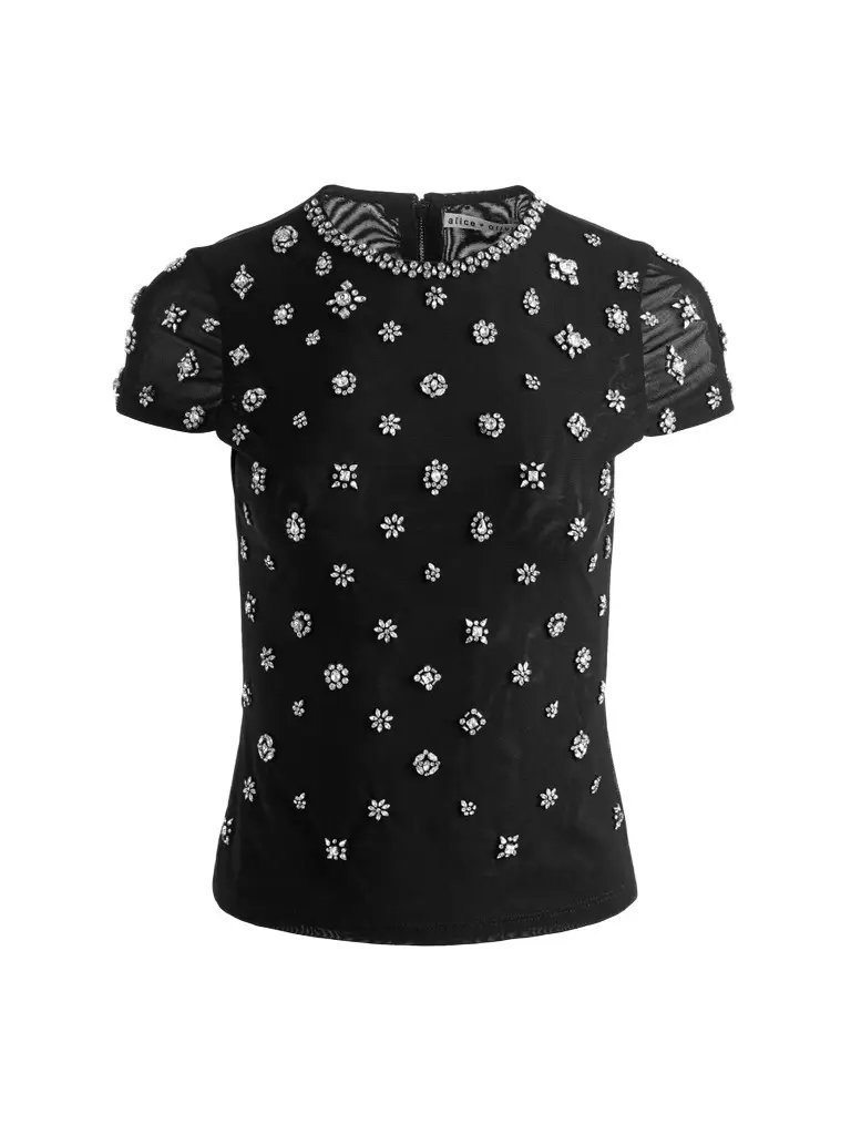 Women's Tess Crystal-Embellished T-Shirt Women's Tess Crystal-Embellished T-Shirt