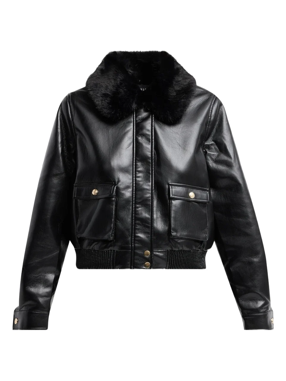 Women's Esther Faux Leather Bomber Jacket Women's Esther Faux Leather Bomber Jacket