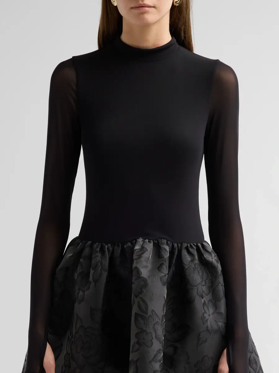 Alice + Olivia Women's Chara Mix Media Mini Dress | Thumbnail 5