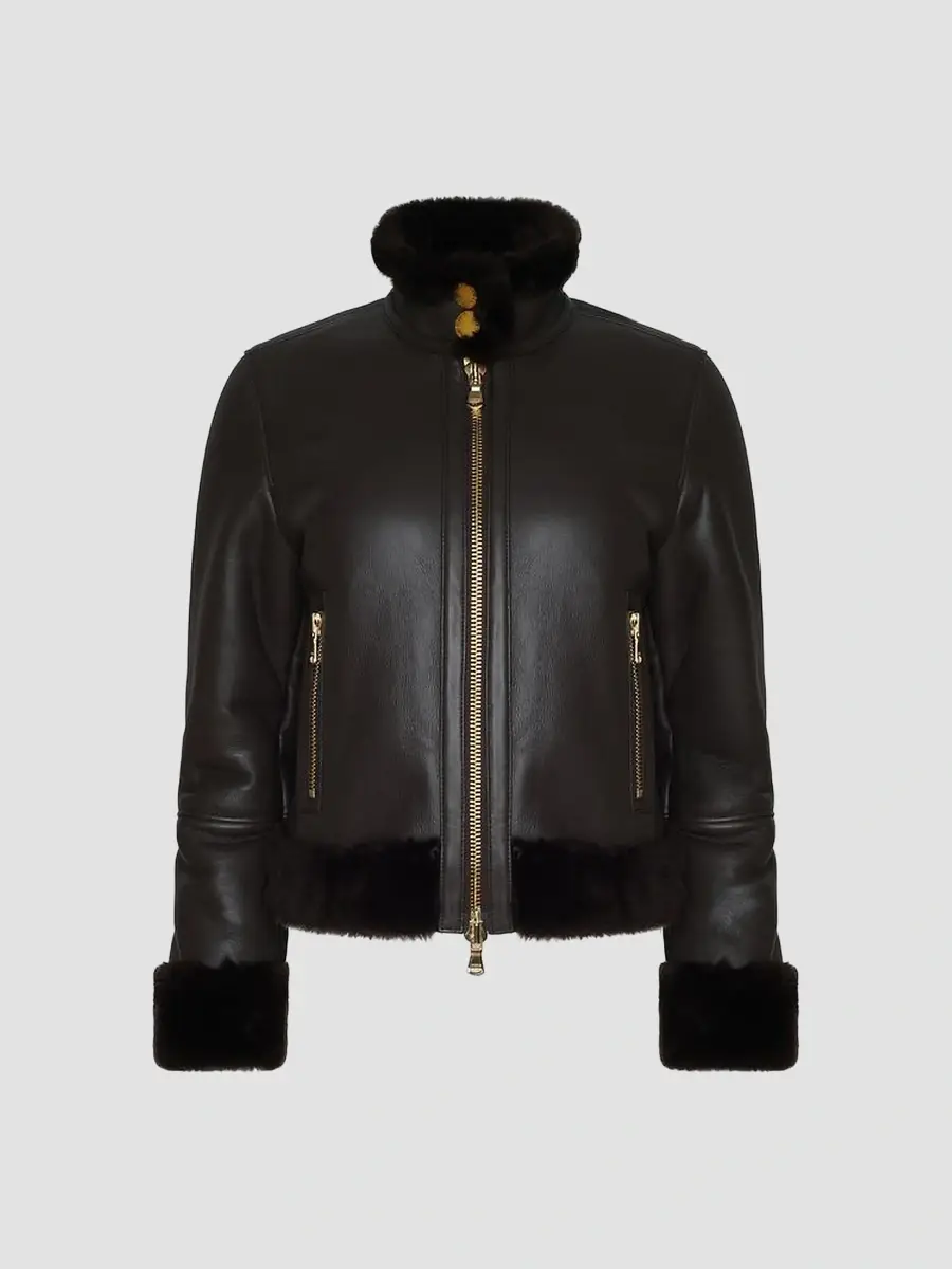 L'Agence Women's Glacia Shearling-Trimmed Jacket | Thumbnail 7