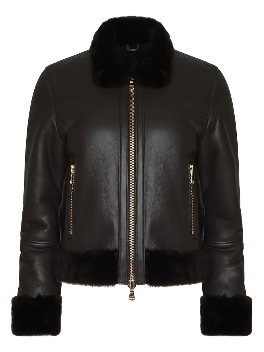 L'Agence Women's Glacia Shearling-Trimmed Jacket
