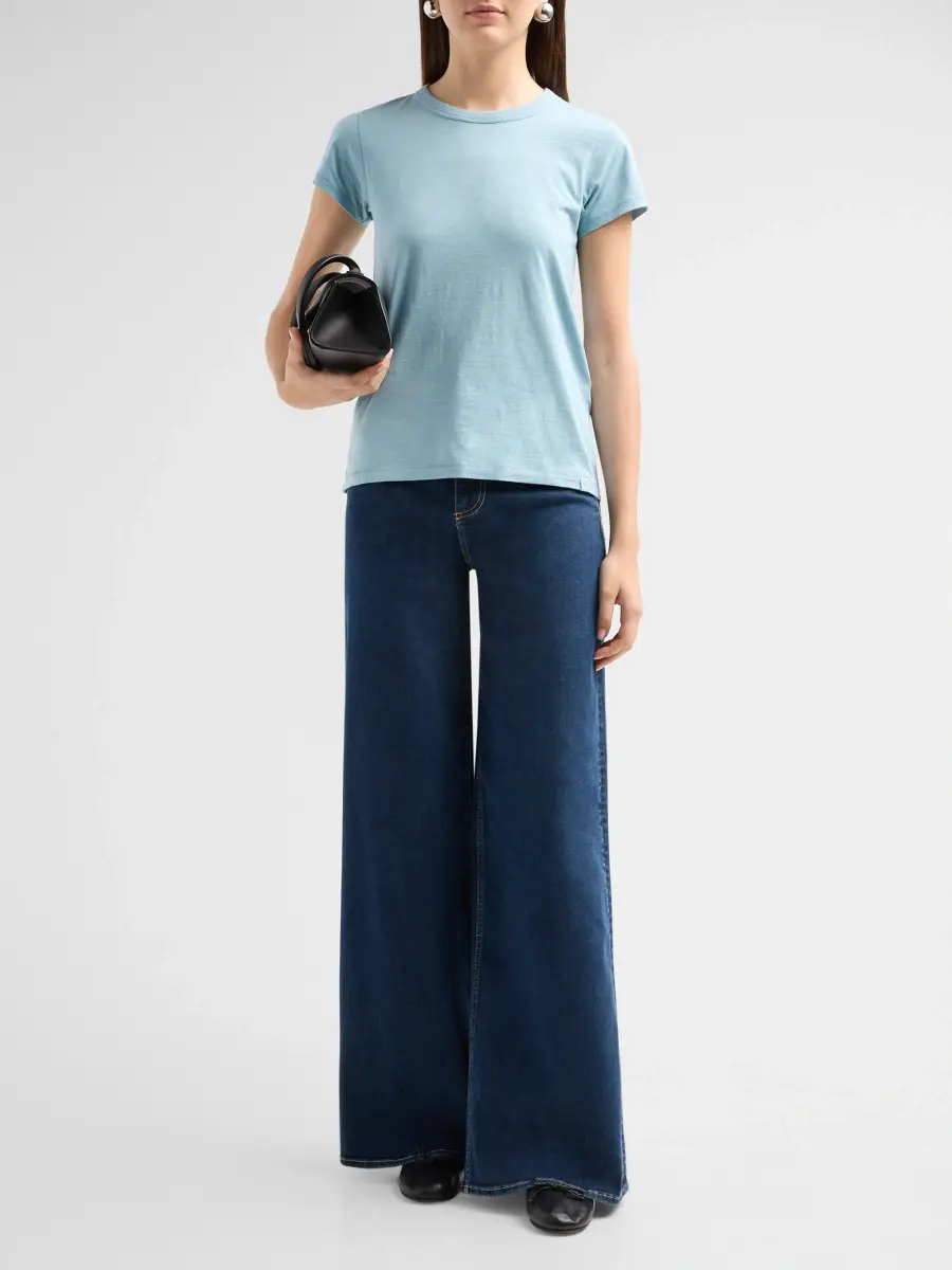 rag & bone Women's Sofie Stretch-Denim High-Rise, Wide-Leg Jeans | Thumbnail 2