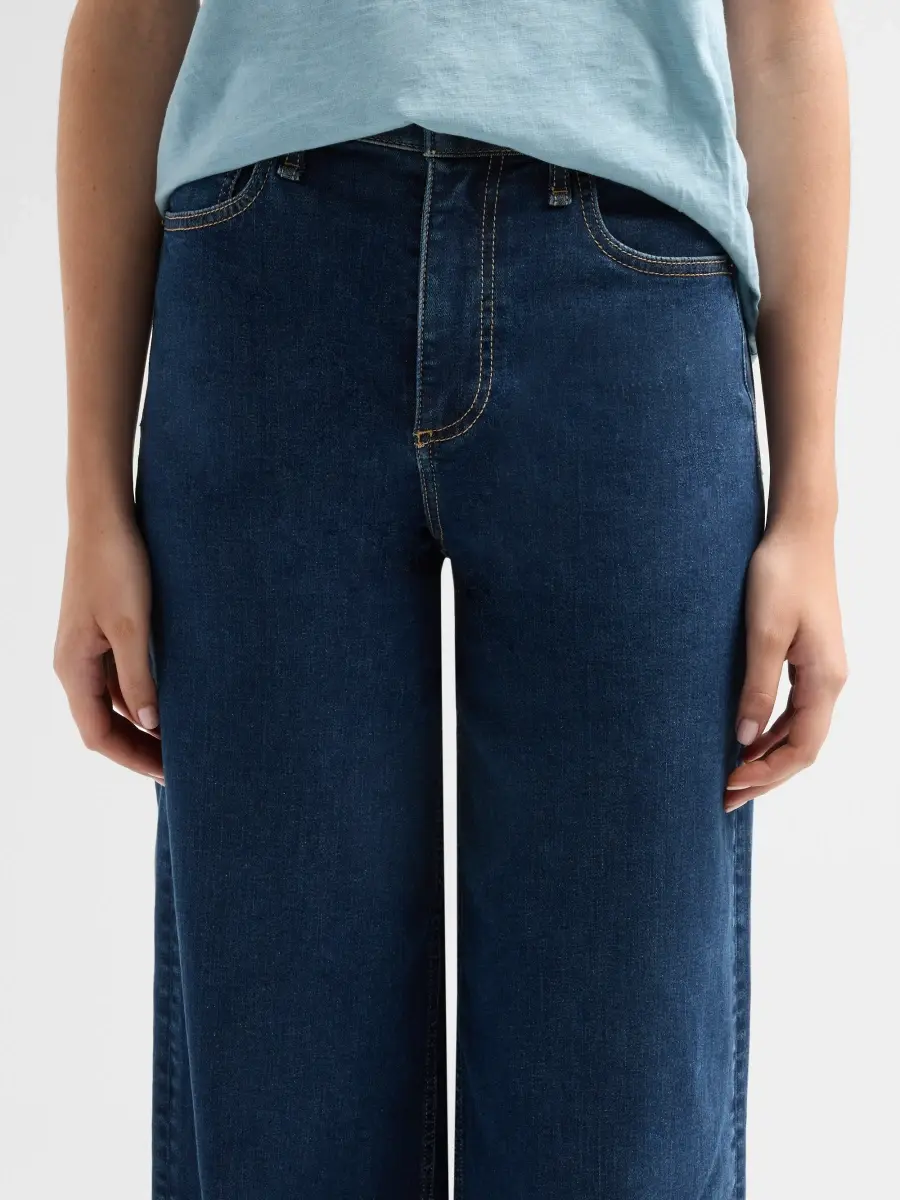 rag & bone Women's Sofie Stretch-Denim High-Rise, Wide-Leg Jeans | Thumbnail 5