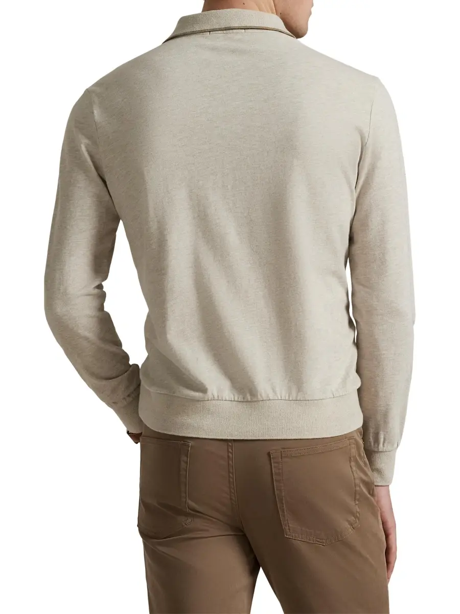 Polo Ralph Lauren Men's Textured Cotton Jersey Polo Shirt | Thumbnail 4