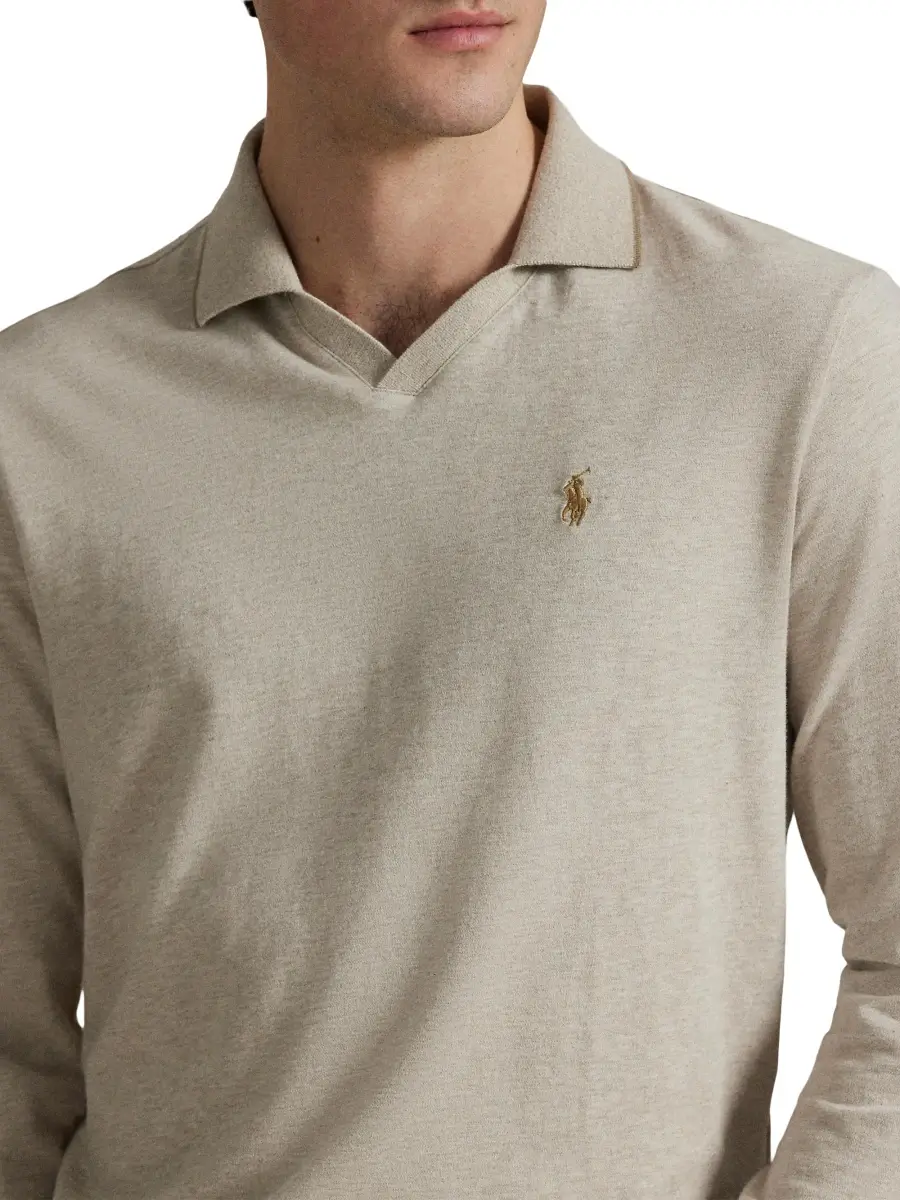 Polo Ralph Lauren Men's Textured Cotton Jersey Polo Shirt | Thumbnail 5