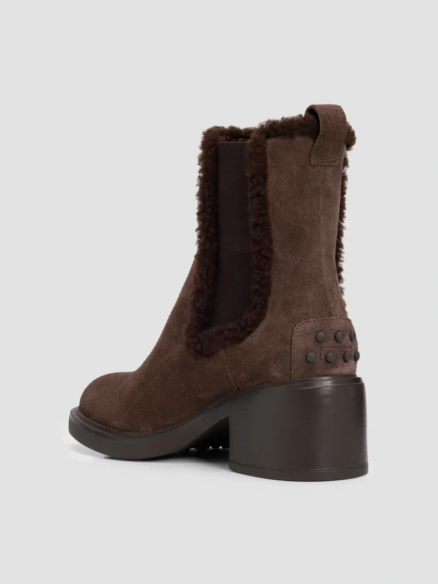 Tod's Women's Suede & Shearling Ankle Boots | Thumbnail 2 Tod's Women's Suede & Shearling Ankle Boots | Thumbnail 2
