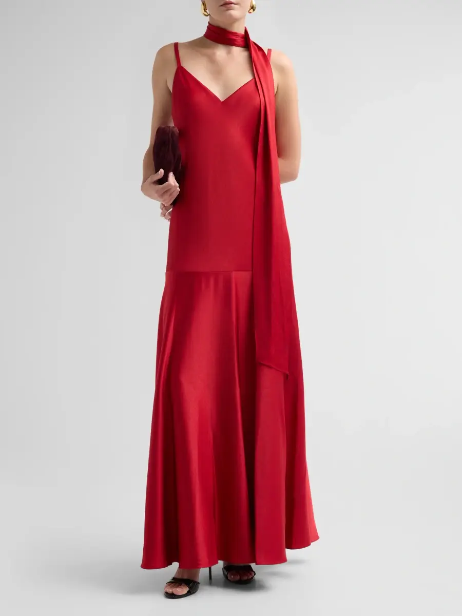 Ungaro Women's Leona V-Neck Scarf Maxi Dress | Thumbnail 2 Ungaro Women's Leona V-Neck Scarf Maxi Dress | Thumbnail 2