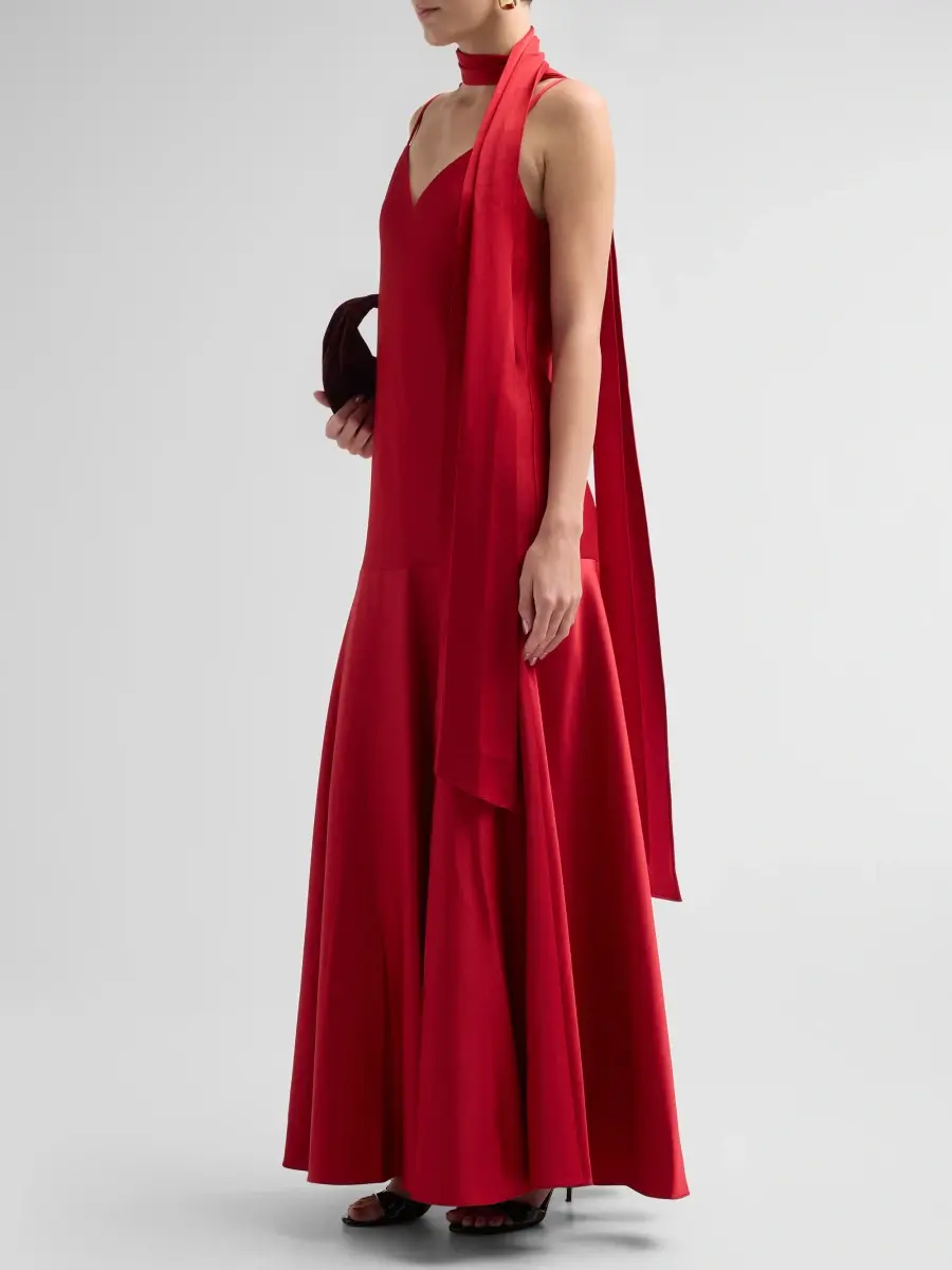Ungaro Women's Leona V-Neck Scarf Maxi Dress | Thumbnail 4 Ungaro Women's Leona V-Neck Scarf Maxi Dress | Thumbnail 4