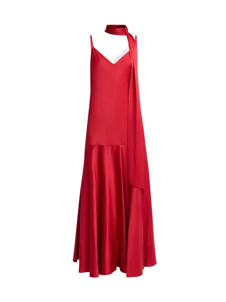 Women's Leona V-Neck Scarf Maxi Dress Women's Leona V-Neck Scarf Maxi Dress